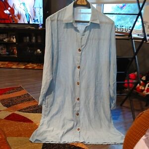 Light Blue Shirt Dress